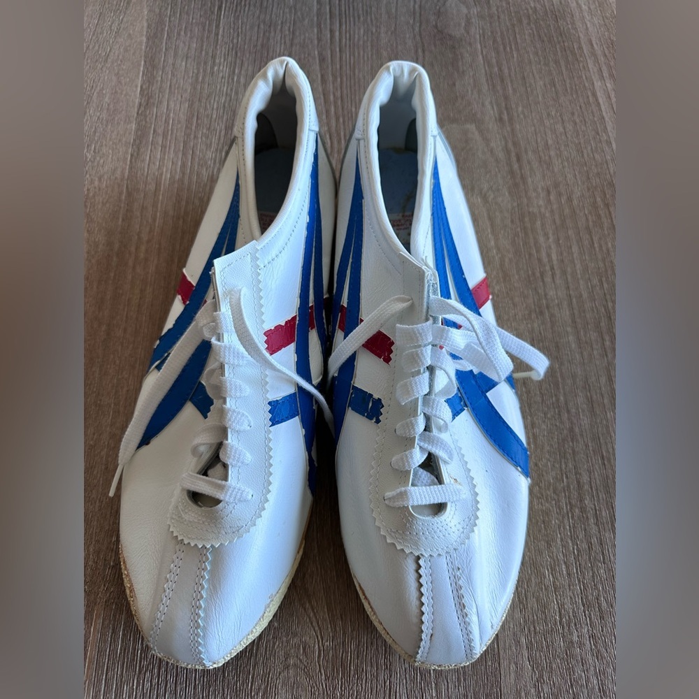 Vintage Onitsuka Tiger Asics Limber Up Trainer Tiger Stripe M 12 Made in Japan - Picture 3 of 16